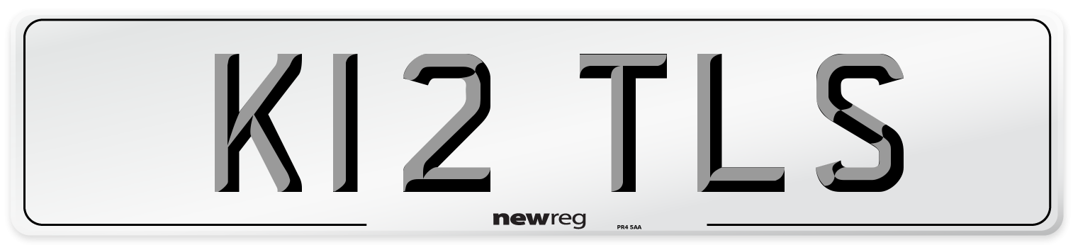 K12 TLS Number Plate from New Reg